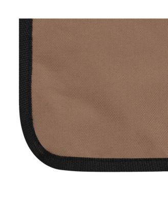 Beach Chair Set of 2 Brown Powder-coated steel and 100% polyester