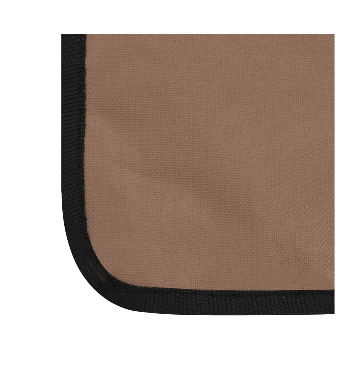 vidaXL Folding Beach Mats 2 pcs Steel and Fabric Brown