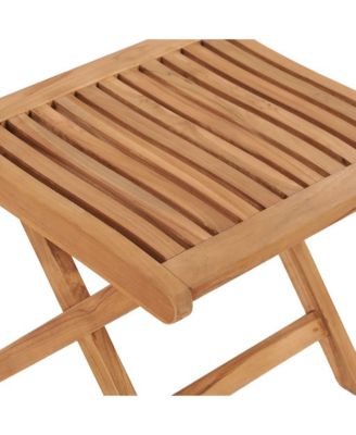 Footrest Teak wood Medium Foldable Rustic Outdoor Footrest