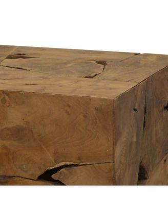 Coffee Table Brown Genuine Teak Medium Coffee Table Square