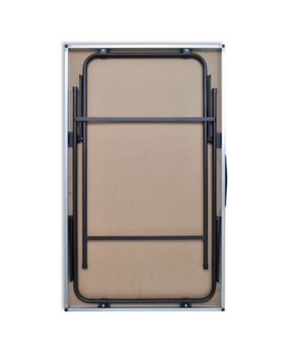 Folding Table Set of 3 Black MDF and Iron Medium Foldable