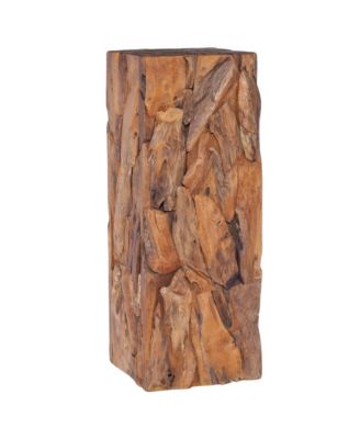 Side Table Natural Teak Solid Teak Wood Medium Side Table