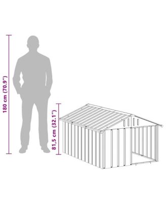 Dog House Anthracite Galvanized Steel Large Durable Dog House