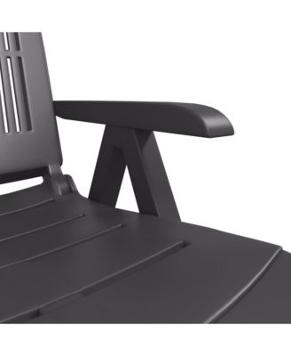 Sun Lounger Anthracite Plastic Standard Foldable