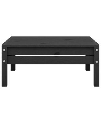 Garden Lounge Set Black Solid Pinewood Standard Modular