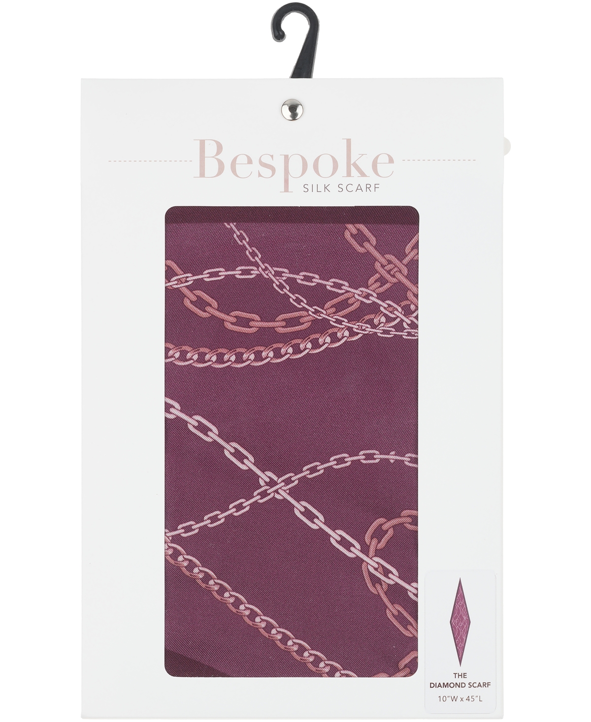 Bespoke Fashion Women's Lucy Link Diamond Scarf In Burgundy