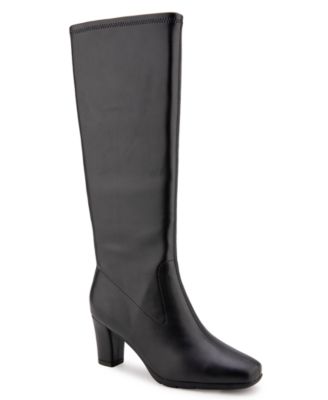 Women's Clover Block Heel Tall Boots