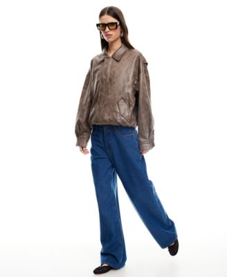 Women's Kenny Oxford Collared Bomber Jacket