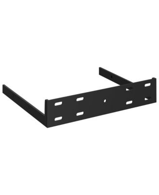 Wall Corner Shelf Set of 4 Oak and White Honeycomb MDF, Metal