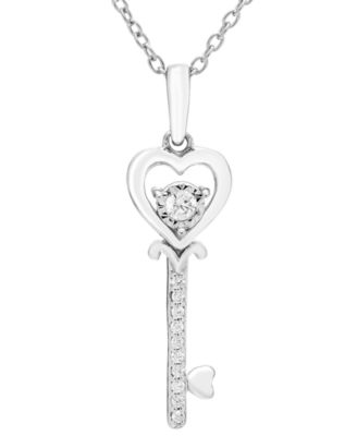 Diamond Pendant Necklace (1/10 ct. t.w.) in Sterling Silver