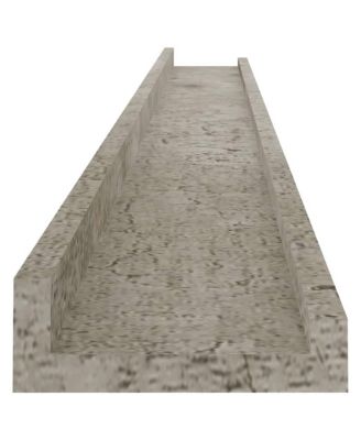 Wall Shelf Set of 4 Concrete Grey MDF 39.4x3.5x1.2 in