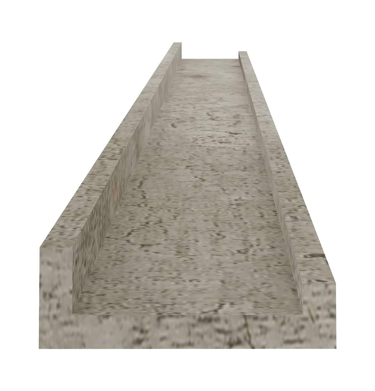 vidaXL Wall Shelves 4 pcs Concrete Gray 39.4"x3.5"x1.2"