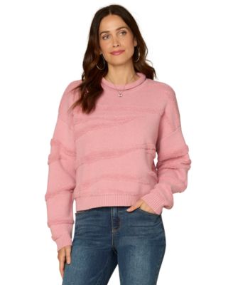 Democracy - Petite Wavy Stripe Jacquard Long-Sleeve Sweater