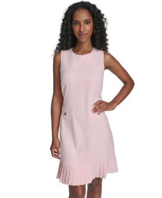 Women's Pleated-Hem Shift Dress