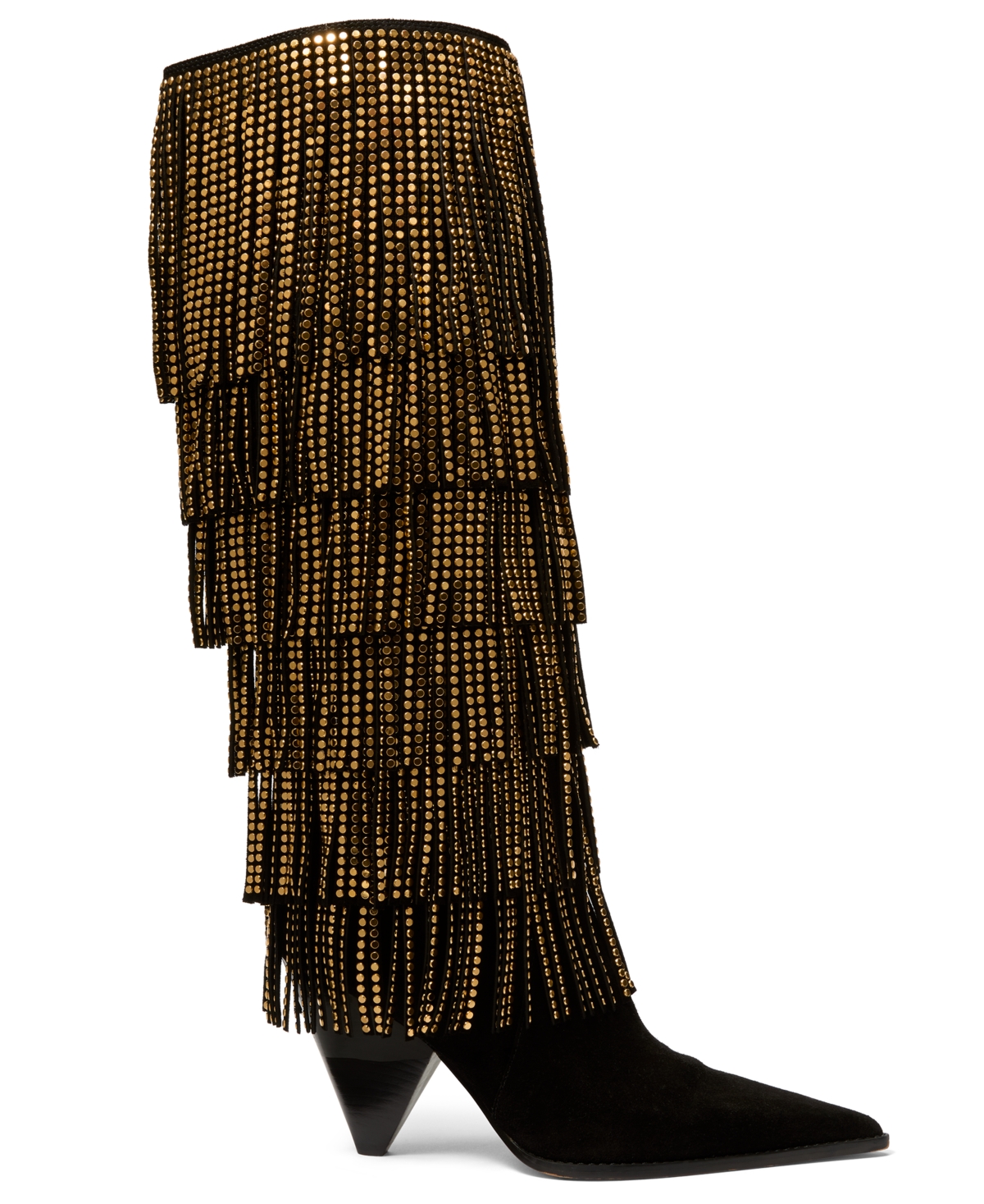 Michael Kors Women's Jayla Heeled Fringe Suede Boots