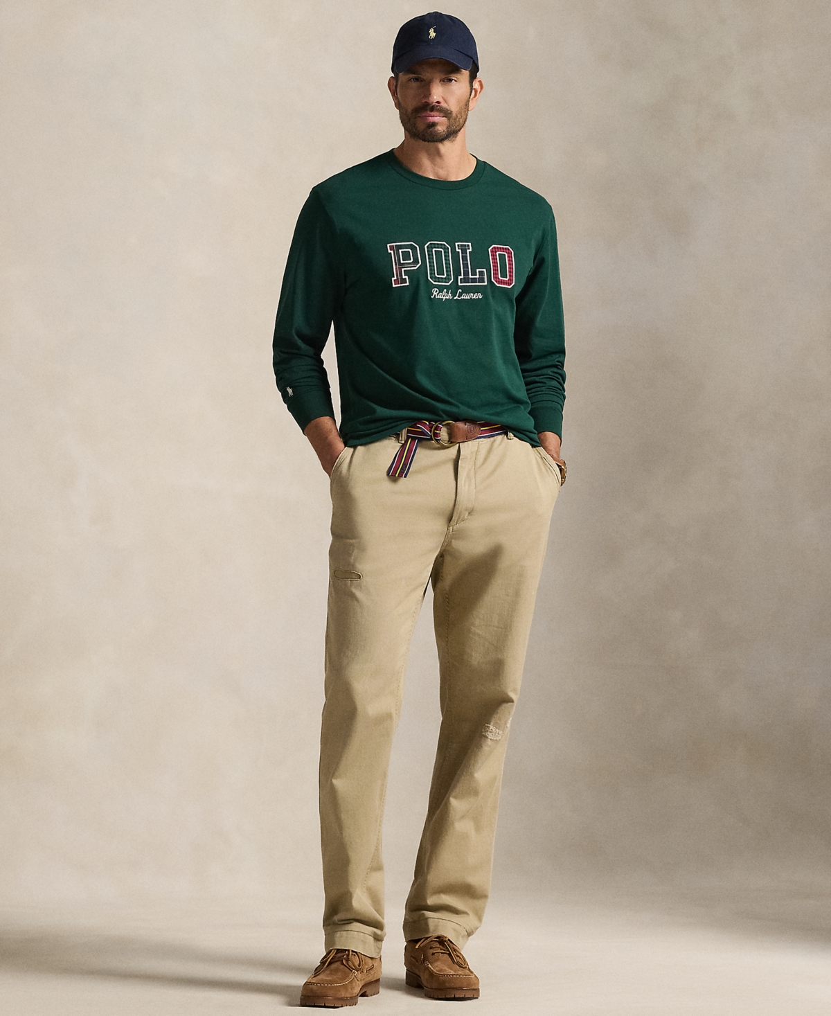 Polo Ralph Lauren Men's Big & Tall Long-Sleeve Graphic T-Shirt