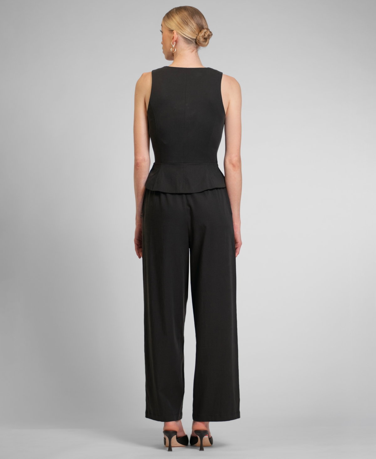 Rachel Roy Women's Annie Peplum V-Neck Jumpsuit