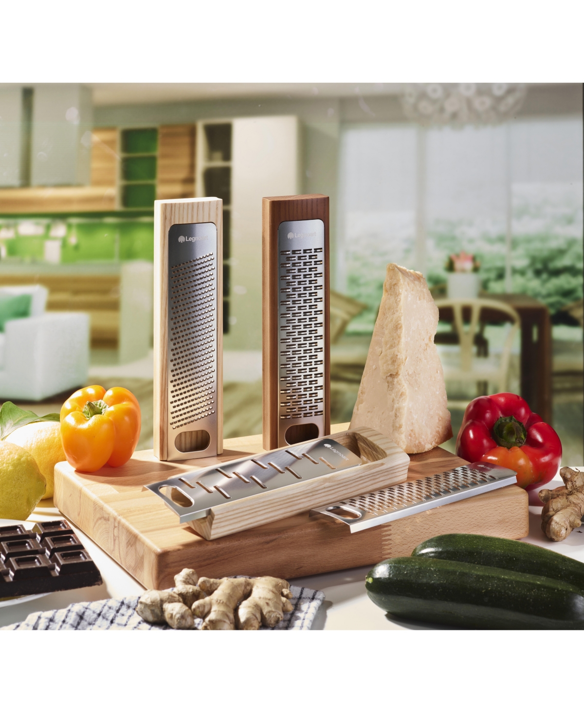 Legnoart Multi-function Grater With Stainless Steel Blade And Ashwood Box