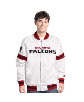 Men's White Atlanta Falcons Scout Full-Snap Varsity Jacket