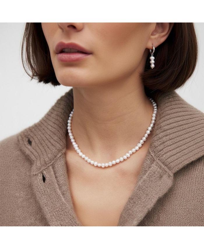 Joey Baby Plated Hand-Knotted Freshwater Pearl Necklace