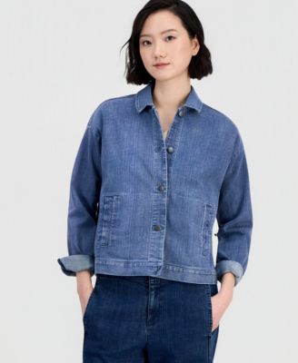Women's Classic-Collar Denim Jacket, Regular & Petite