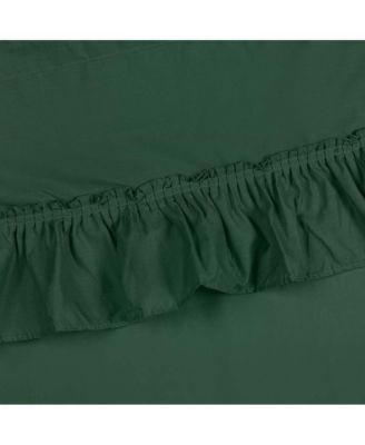 Ellis Stacey 1.5" Rod Pocket High Quality Fabric Solid Color Window Ruffled Swag 60"x38" Harvest