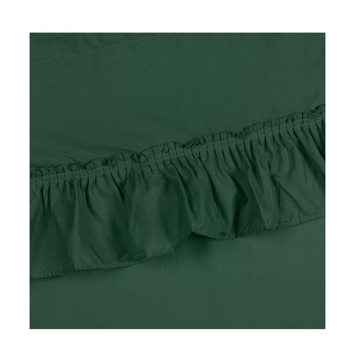 Ellis Curtain Ellis Stacey 1.5" Rod Pocket High Quality Fabric Solid Color Window Ruffled Swag 60"x38" Harvest