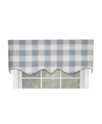 Grande Check Regal Style 3" Rod Pocket Valance Curtains