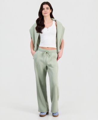 Juniors' High-Rise Wide-Leg Pants