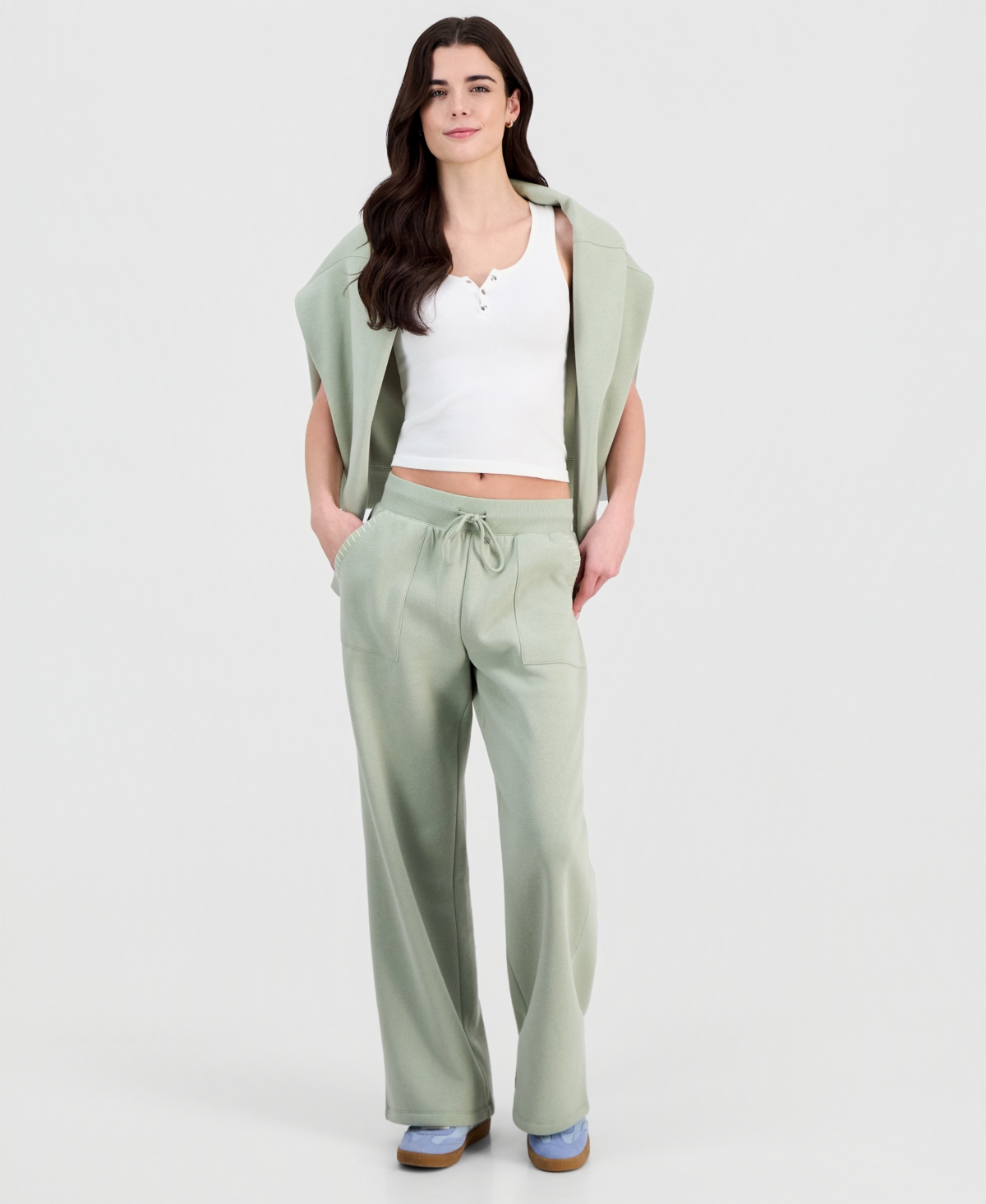 Sincerely Jules Juniors' High-Rise Wide-Leg Pants