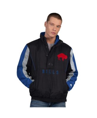 Men's Black Buffalo Bills Thursday Night Gridiron Vintage Logo Half-Zip Jacket