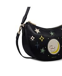 To The Moon Small Zip Top Shoulder Bag