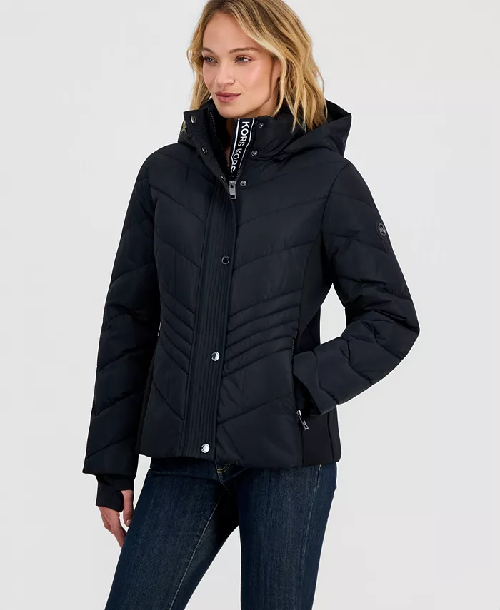 Women's Hooded Puffer Coat - thumbnail 9