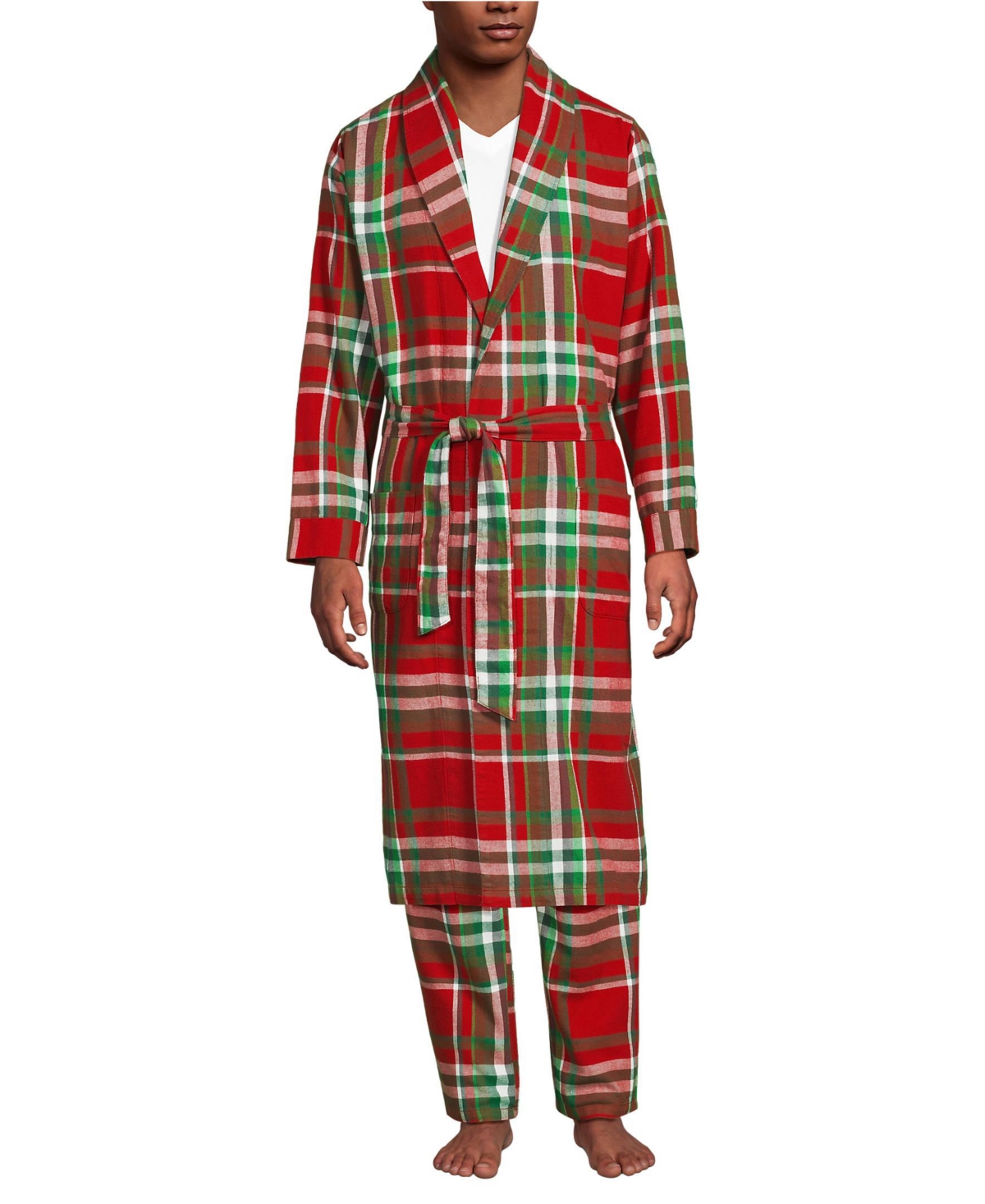 Lands' End Men's Flannel Robe