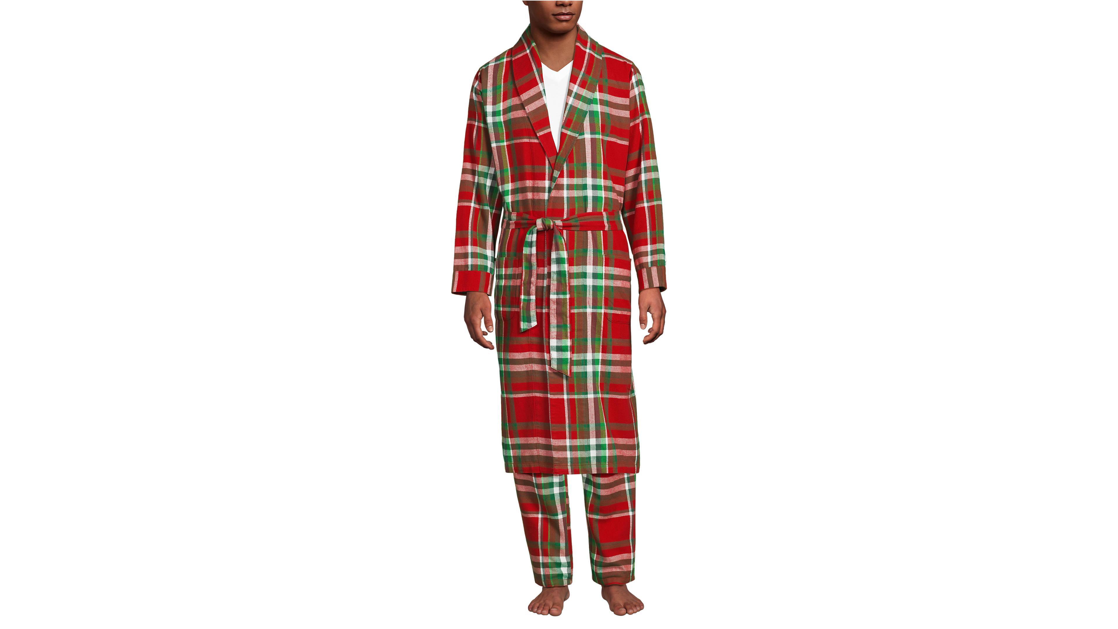 Lands' End Men's Flannel Robe