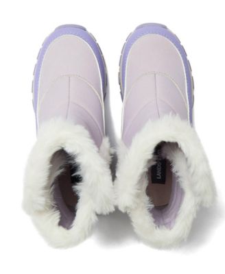 Kids Expedition Faux Fur Waterproof Puffer Snow Boots