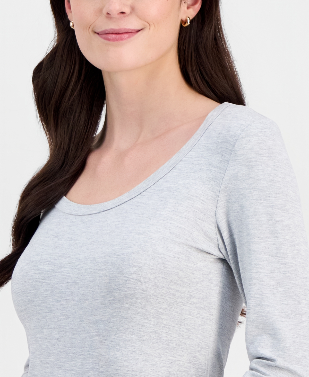 Hippie Rose Juniors' Jersey Knit Long-Sleeve Top