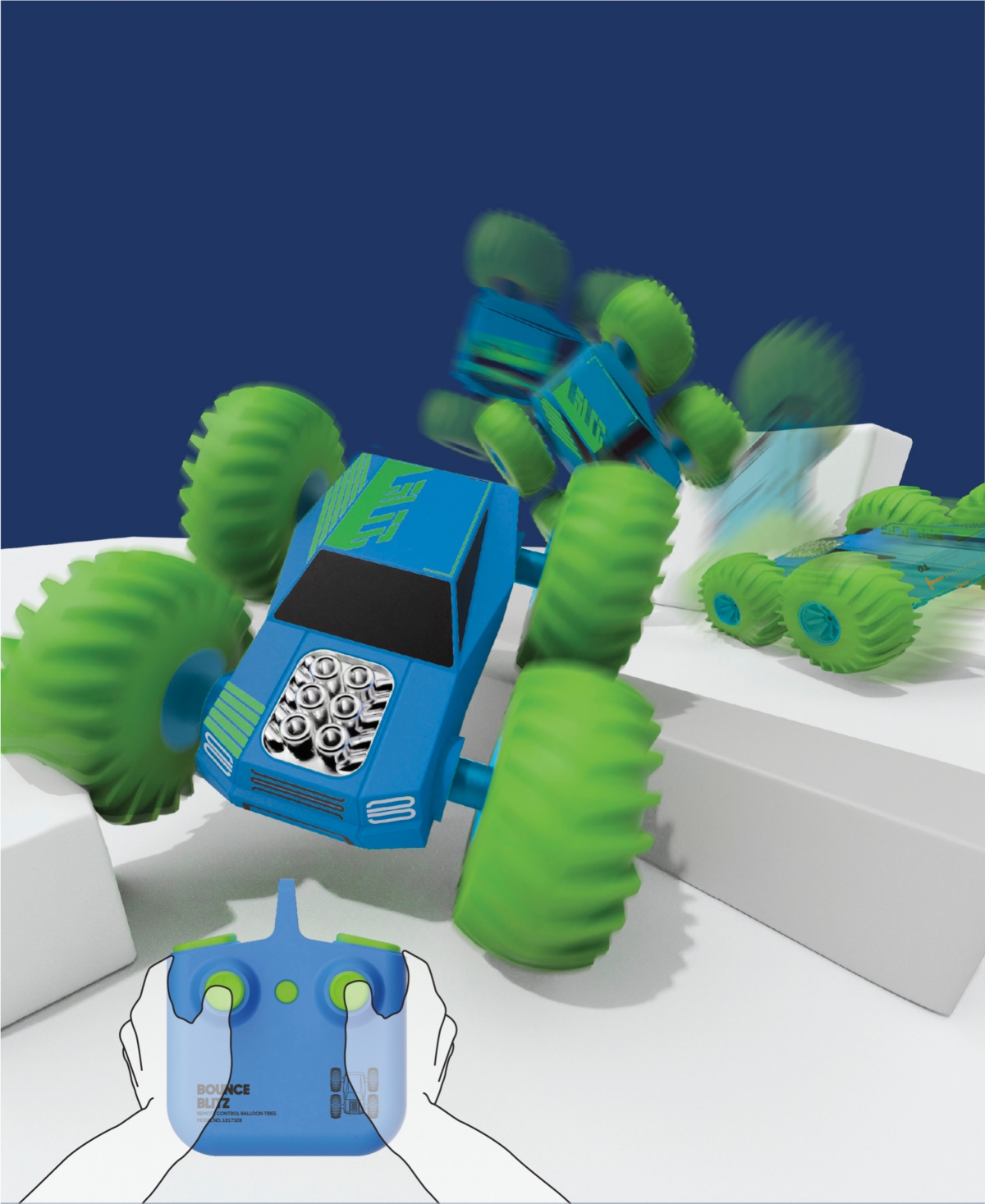 Sharper Image Bounce Blitz Remote Control Stunt Car In Multi