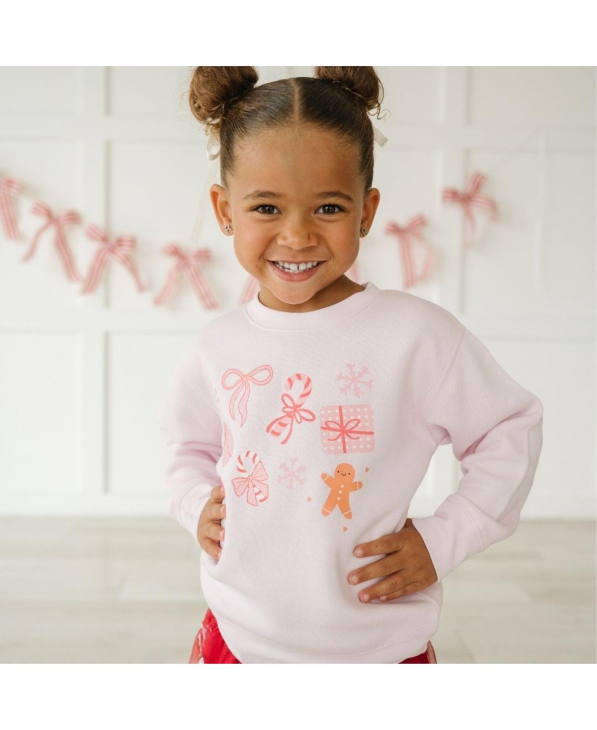 Sweet Wink Toddler Girls (2T–5T) Christmas Fun Sweatshirt