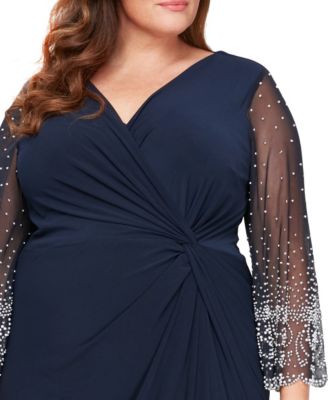 Plus Size Embellished V-Neck Dress