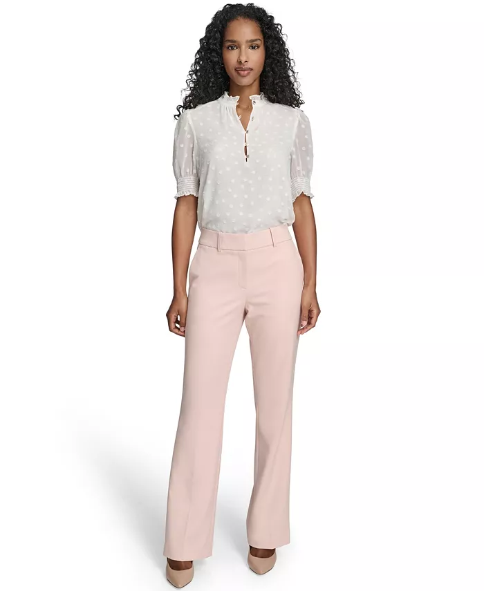 Women's Solid Bootcut Trouser Pants - thumbnail 2