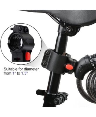 Bike Lock, 5.6 Ft Bicycle Cable, High Security 5 Digit Resettable Combination Coiling Bike Lock, Ultra-Strong Anti Theft Cable with Bracket