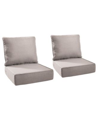 PlushCore 24 in. x 24 in. x 6 in. Olefin 4-Piece Deep Seating Outdoor Lounge Chair Sofa Cushion