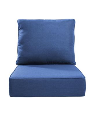 PlushCore 24 in. x 24 in. x 6 in. Olefin 2-Piece Deep Seating Outdoor Lounge Chair Sofa Cushion