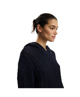 Women's Oversized Cable Hoody