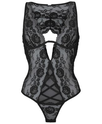 Women's Plunge Lace Underwire Teddy