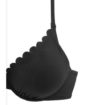 Women's Scalloped Underwire Bikini Swimsuit Top Bra Sizing