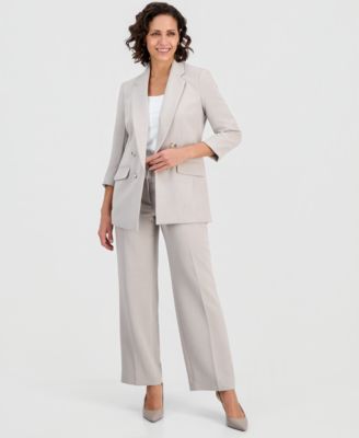 Women's Double Breasted Open-Front Blazer