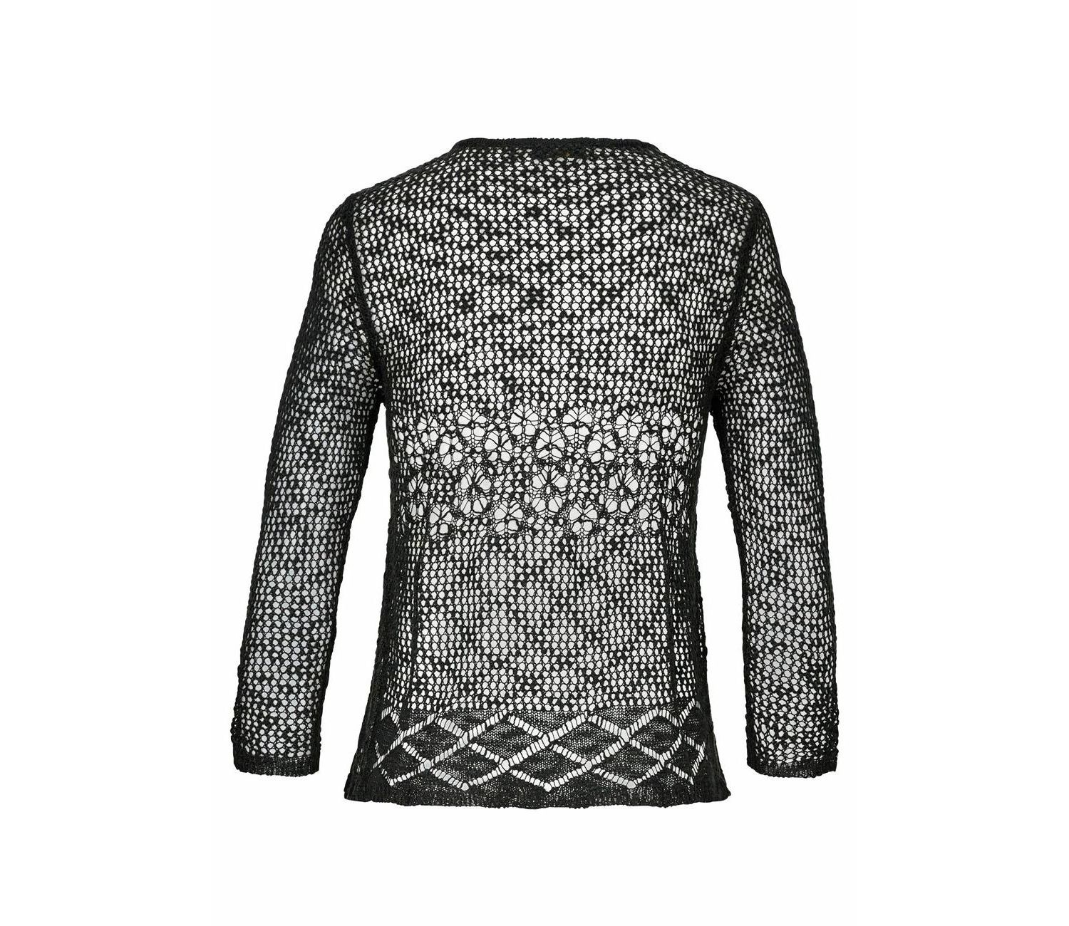 Women's Printed Open Work Crochet Everyday Comfort Cardigan