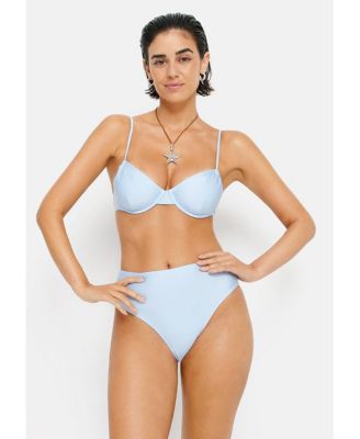 Women's Shimmer Underwire Bikini Swimsuit Top Bra Sizing